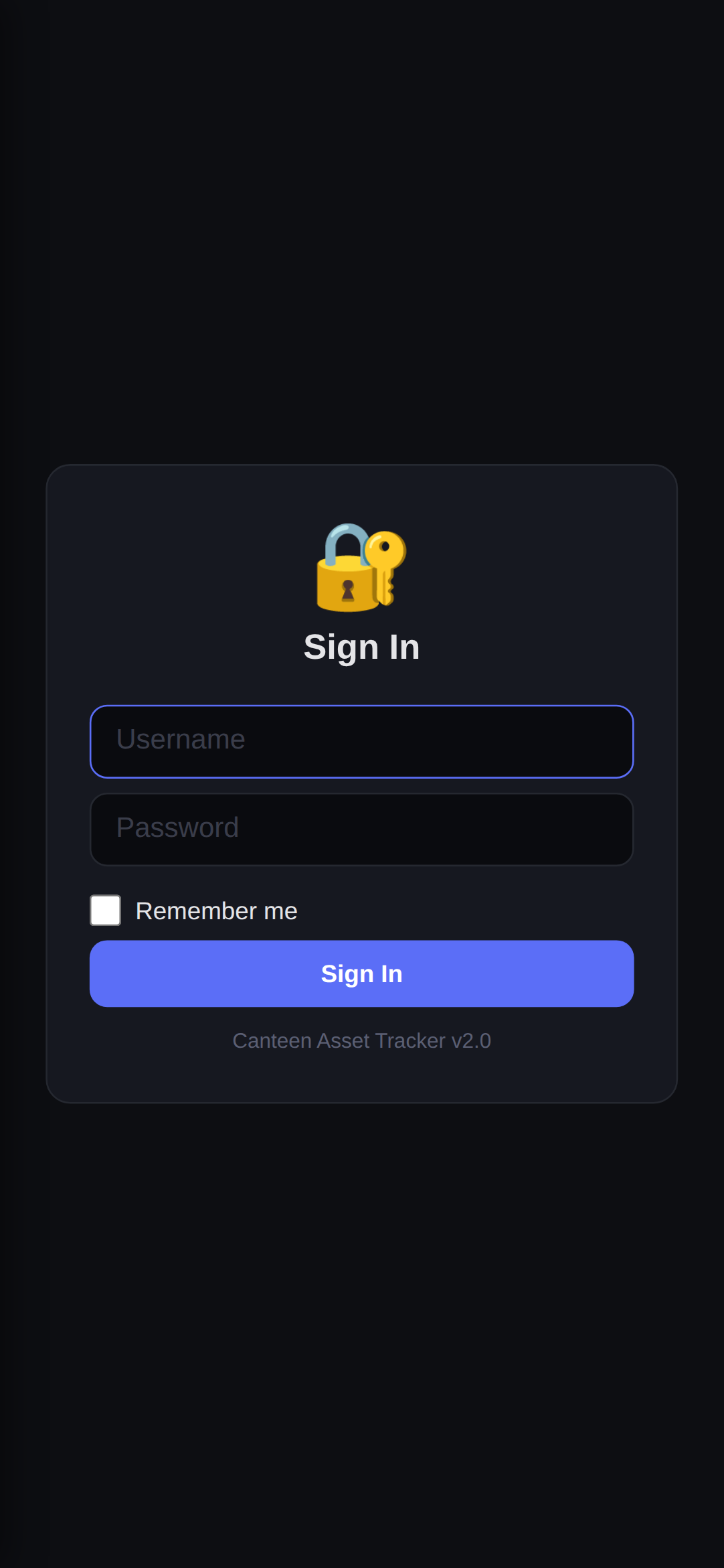 Login Screen